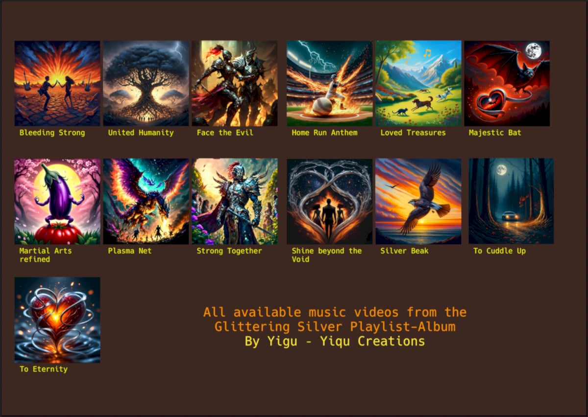 Glittering Silver Booklet by Yigu - Yiqu Creations